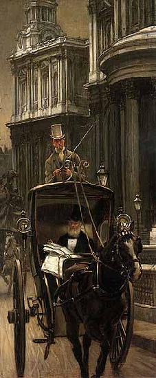 James Tissot Going to Business oil painting image